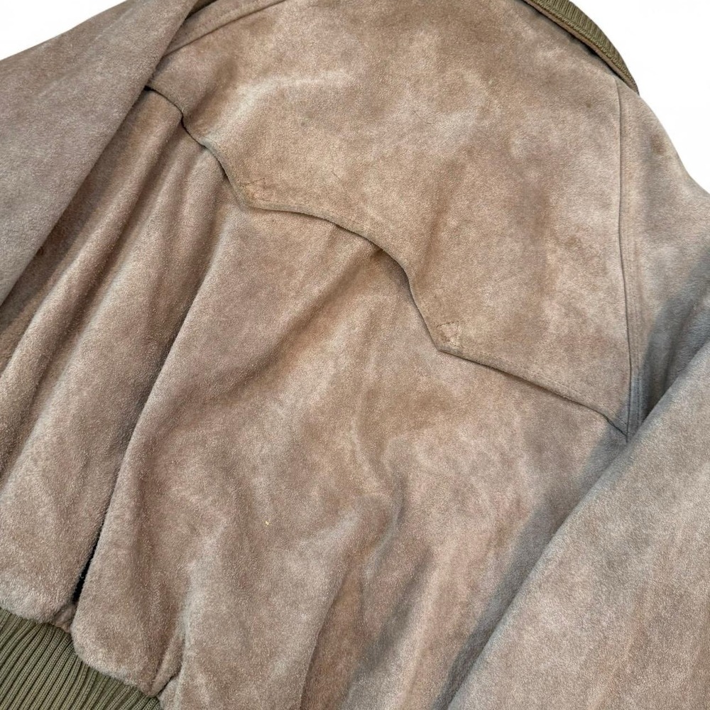 Vintage Polo Ralph Lauren Leather Suede Harrington Bomber Jacket Mens Large 90s - Picture 6 of 8